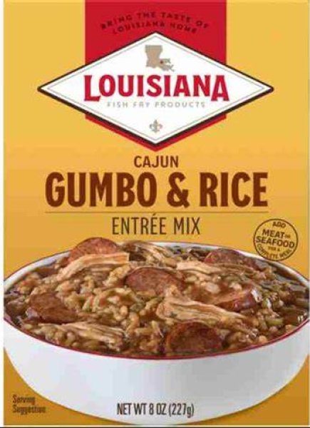 LOUISIANA Cajun 'Gumbo & Rice' Entree Mix Add Meat / Seafood 227 gr